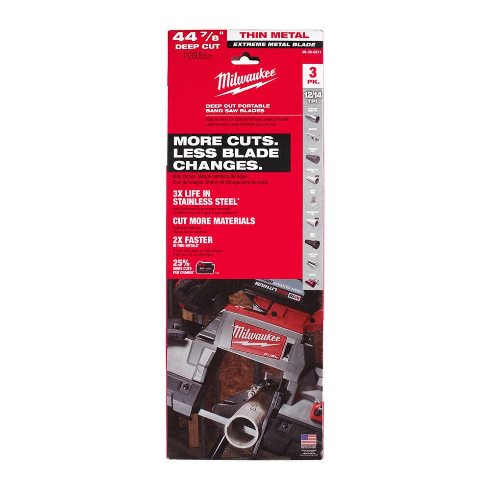 Milwaukee 1139.83x12.7x0.51 mm / 12-14 Diş Şerit Testere - 3'lü