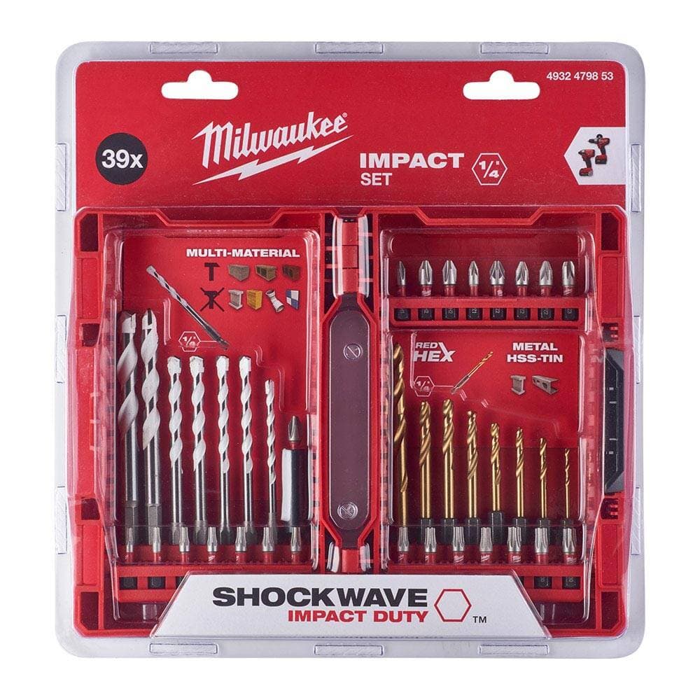 Milwaukee 39 Parça Shockwave Darbeli Tornavida Matkap Ucu Seti