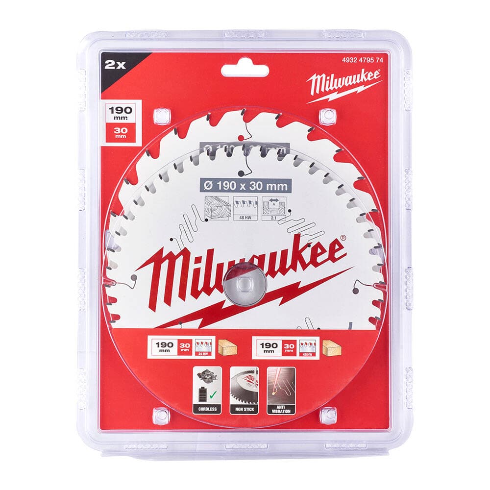 Milwaukee 190x24 mm 48 Diş Sunta Kesme Testeresi 2'li
