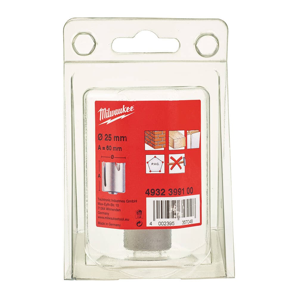 Milwaukee 25 mm TCT Universal Diamond Hole Saw