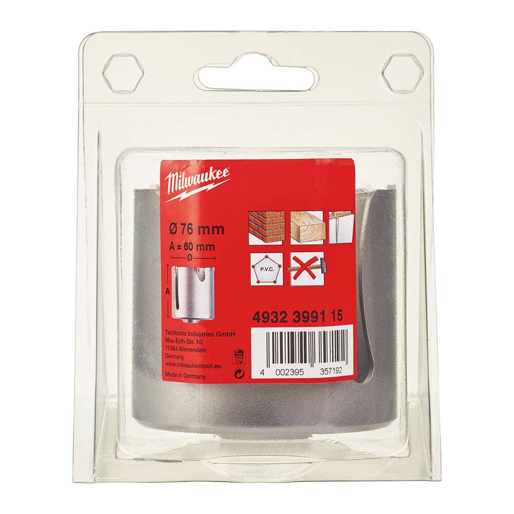 Milwaukee 76 mm TCT Universal Diamond Hole Saw