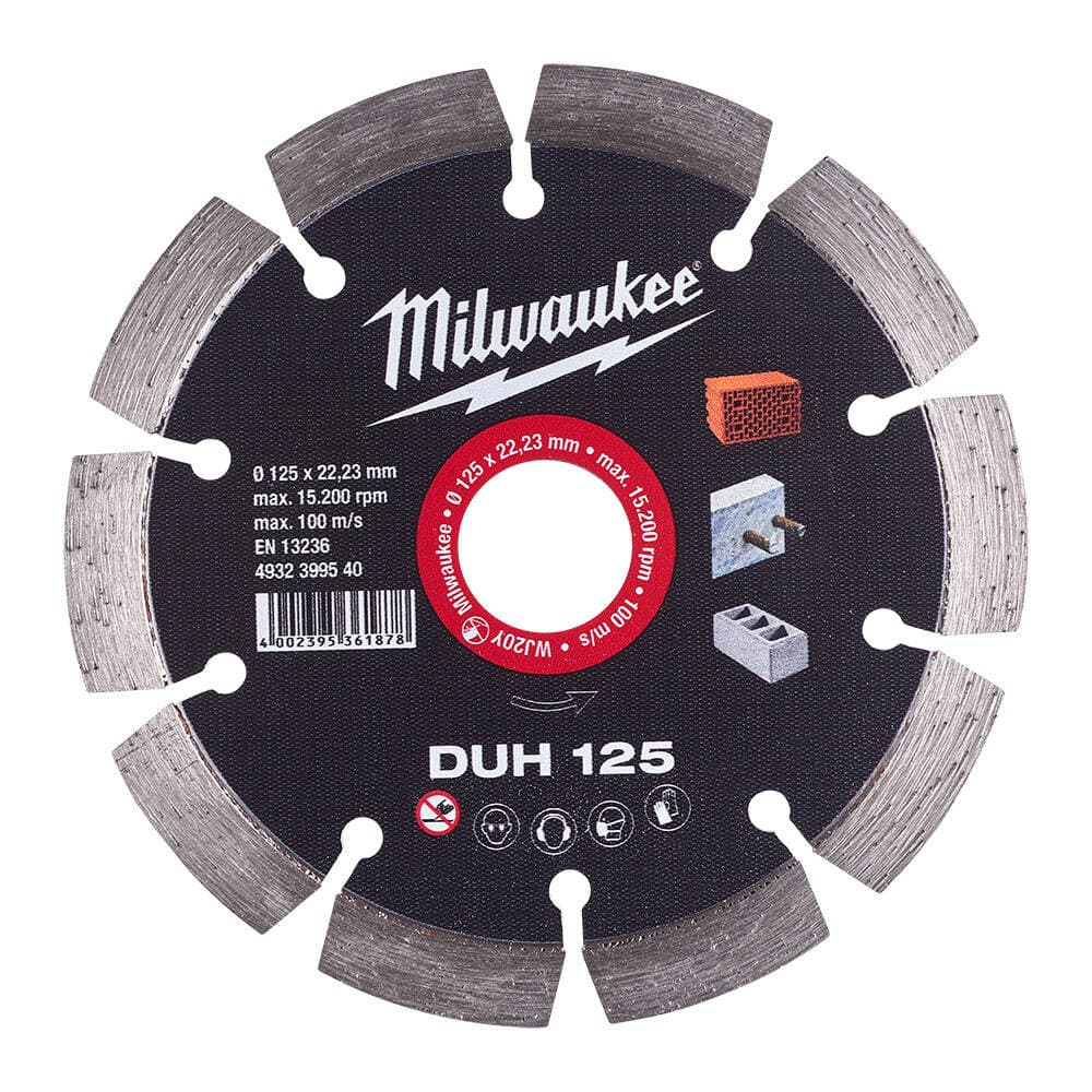 Milwaukee DUH 125x22 mm Sert Malzemeler için Beton Testeresi