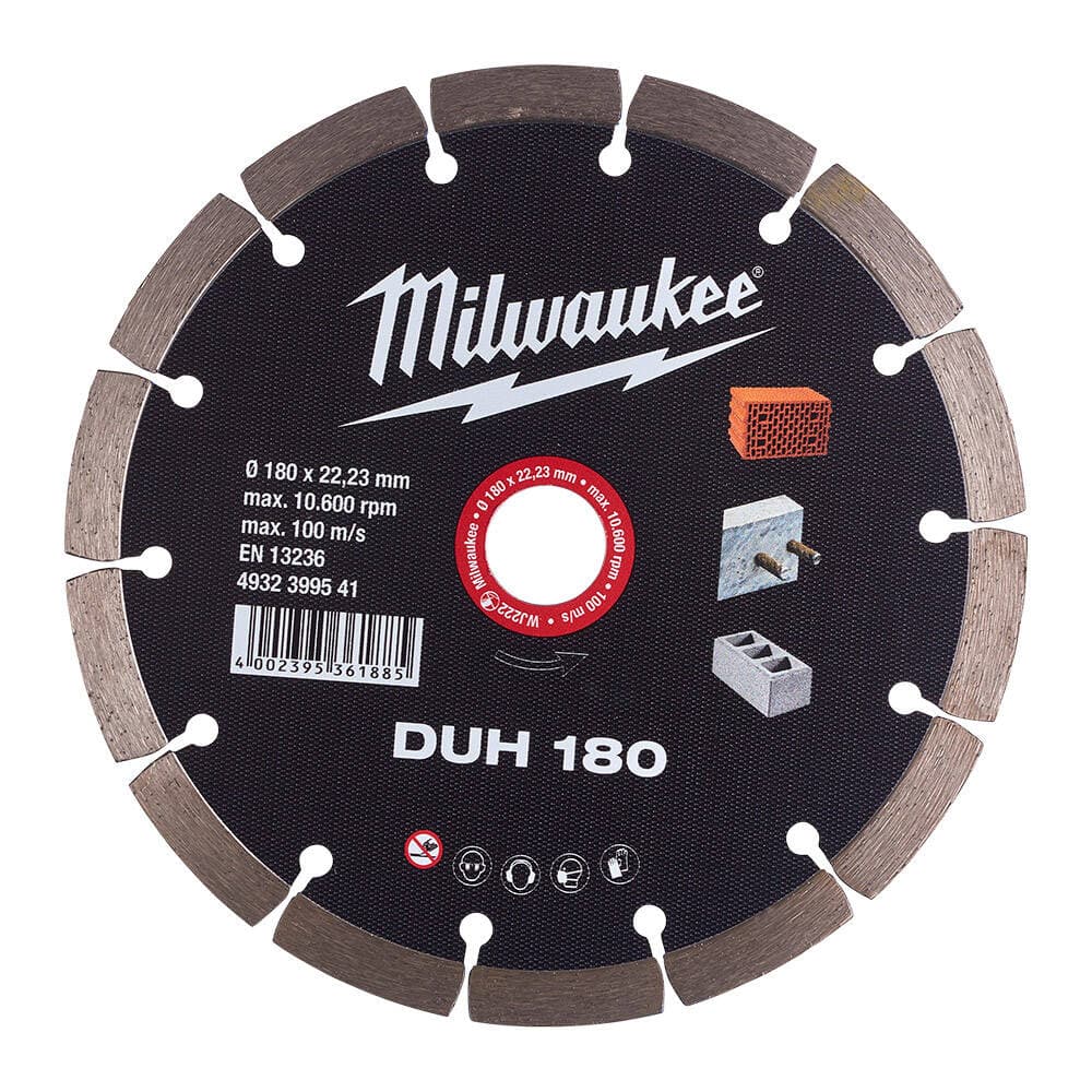 Milwaukee DUH 180x22 mm Sert Malzemeler için Beton Testeresi