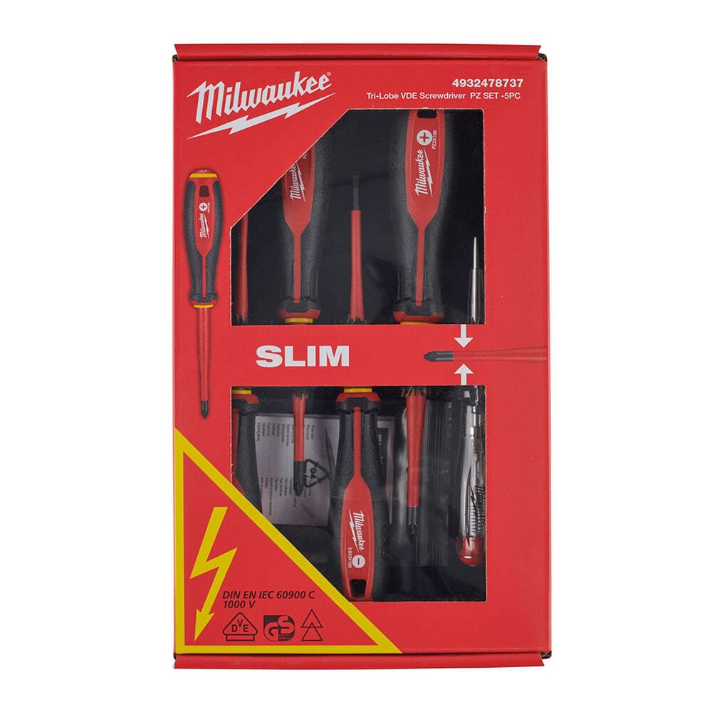 Milwaukee 5 Parça Tri-Lobe VDE Tornavida Set