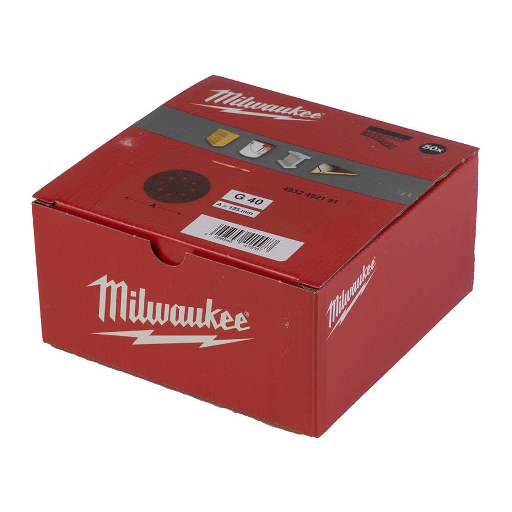 Milwaukee 125 mm 40 Kum Eksantrik Zımpara - 25'li