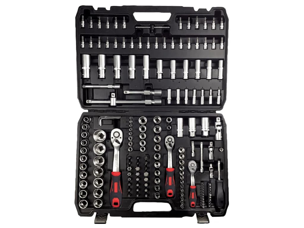 NT Tools 1/2″, 3/8″ and 1/4″ CrV Socket Set 173 Pieces NCSET173