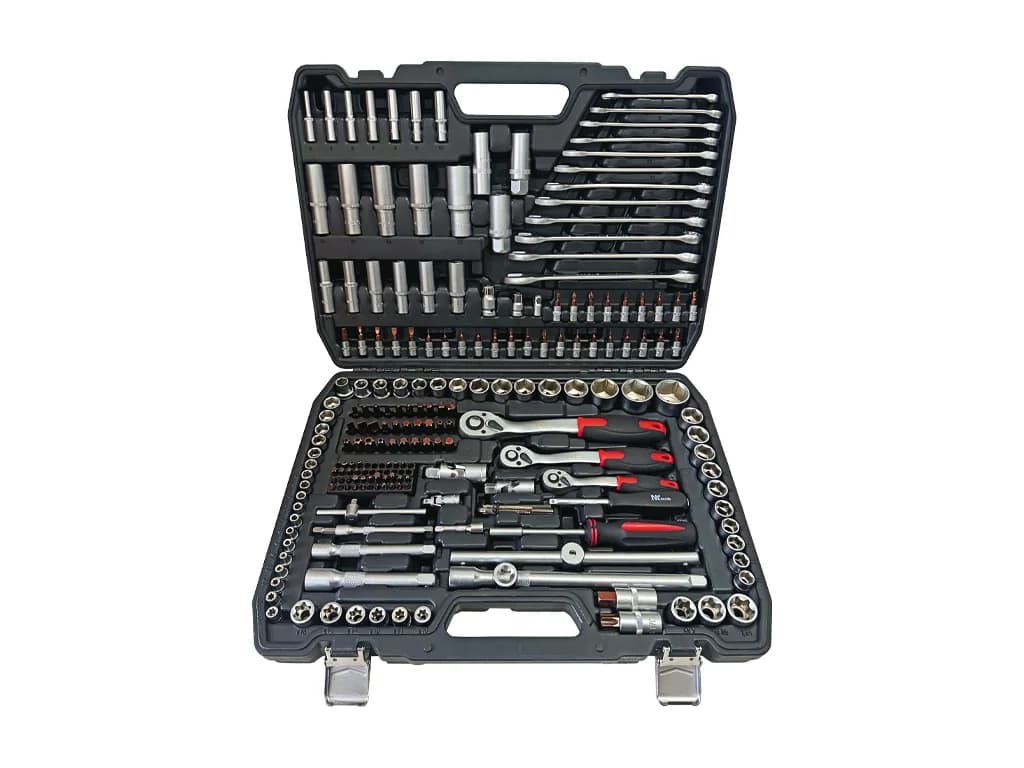 NT Tools 1/2″, 3/8″ and 1/4″ S2 CrV Socket Set 218 Pieces NCSET218