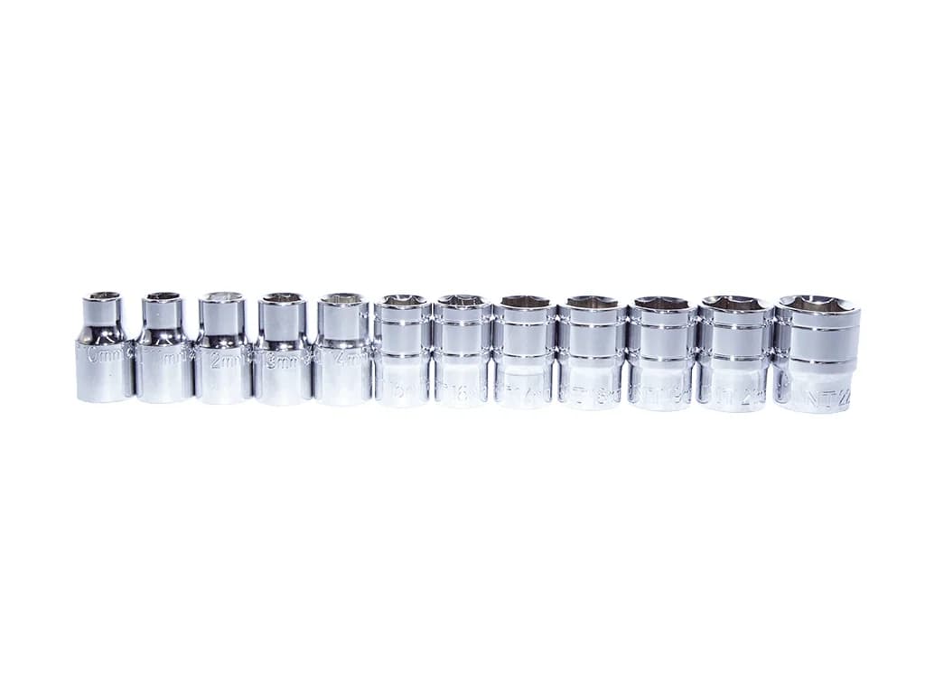 NT Tools 1/2″ 6-Point CrV Socket Set 12 Pieces NCSET73