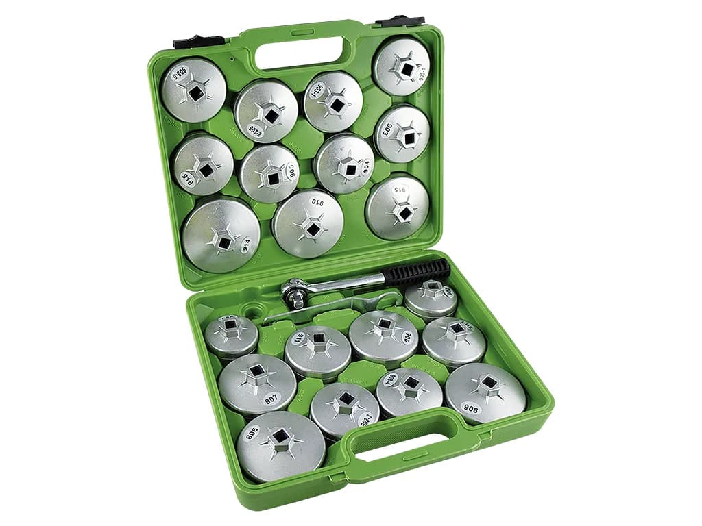 NT Tools 1/2″ Aluminium Oil Filter Cap Wrench Set 23 Pieces NTKASET23