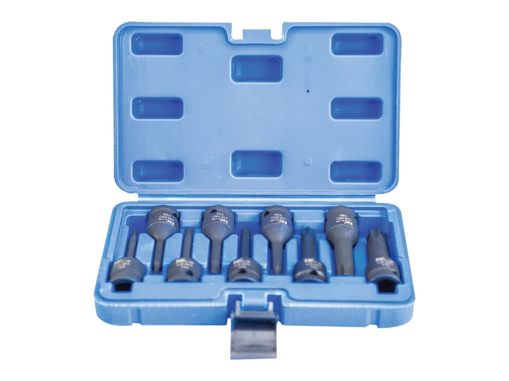 NT Tools 1/2″ CrMo Long Torx Bit Socket Set 9 Pieces NCSETU12T