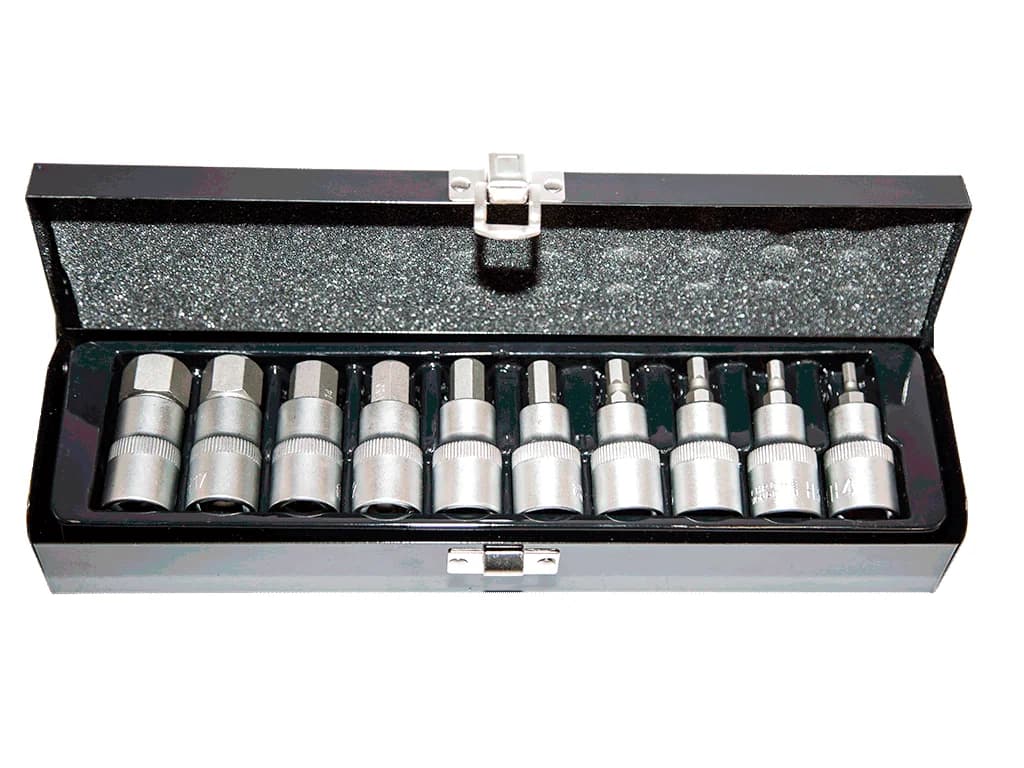 NT Tools 1/2″ CrV Hex Bit Socket Set 11 Pieces NCSET12AL