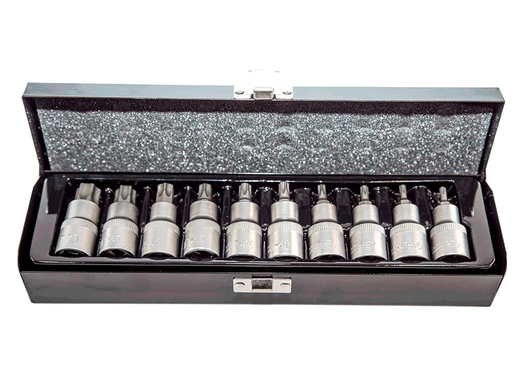 NT Tools 1/2″ CrV Torx Bit Socket Set 11 Pieces NCSET12T