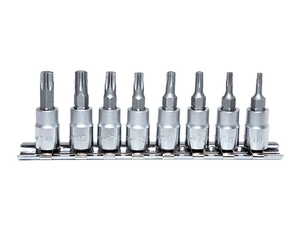 NT Tools 1/4″ CrV Torx Bit Socket Set 7 Pieces NCSET14T