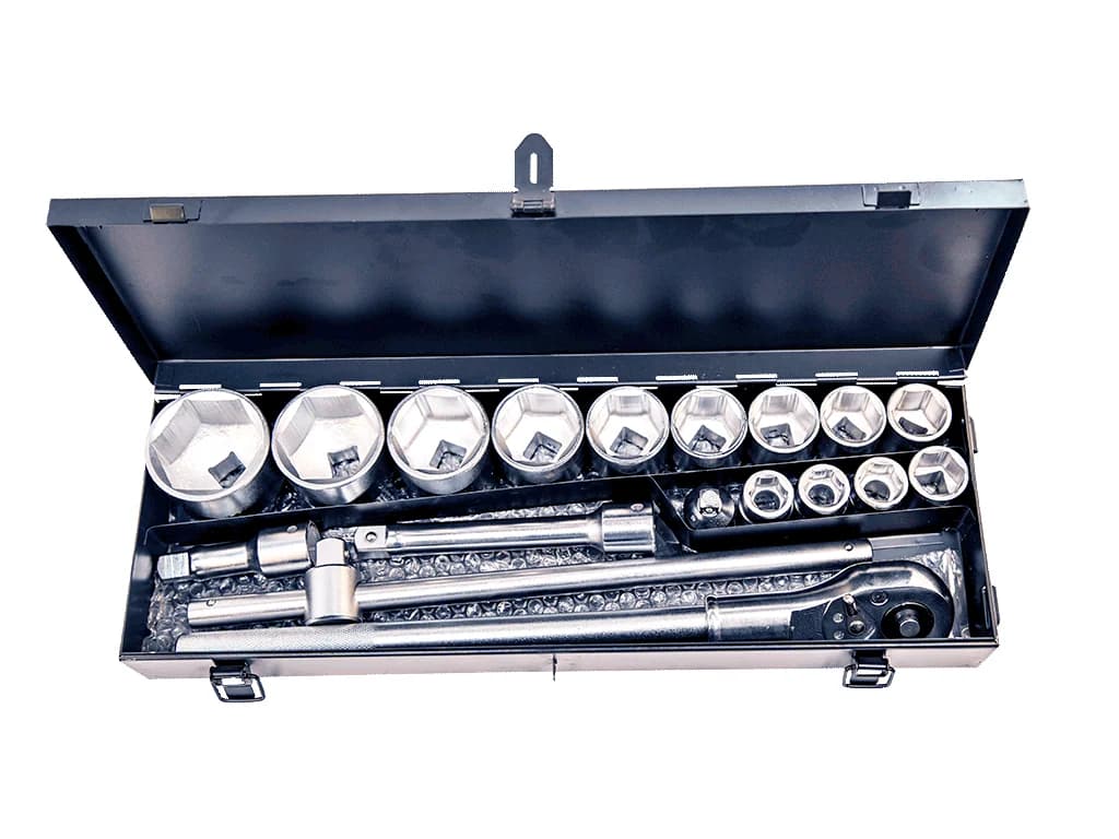 NT Tools 3/4″ 6-Point CrV Socket Set 20 Pieces NCSET34