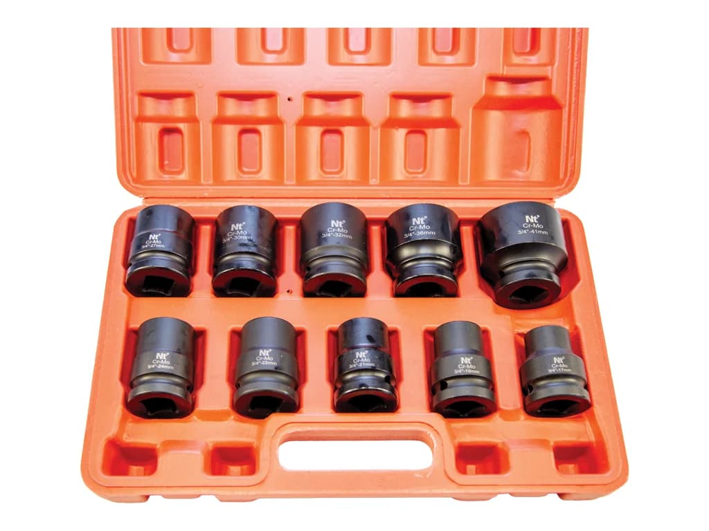 NT Tools 3/4″ CrMo Impact Socket Set 10 Pieces NDSET34