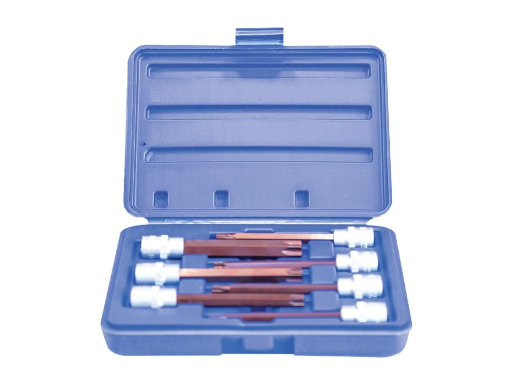 NT Tools 3/8″ S2 Torx Extra-Long CrV Bit Socket Set 7 Pieces NCSETEU38T