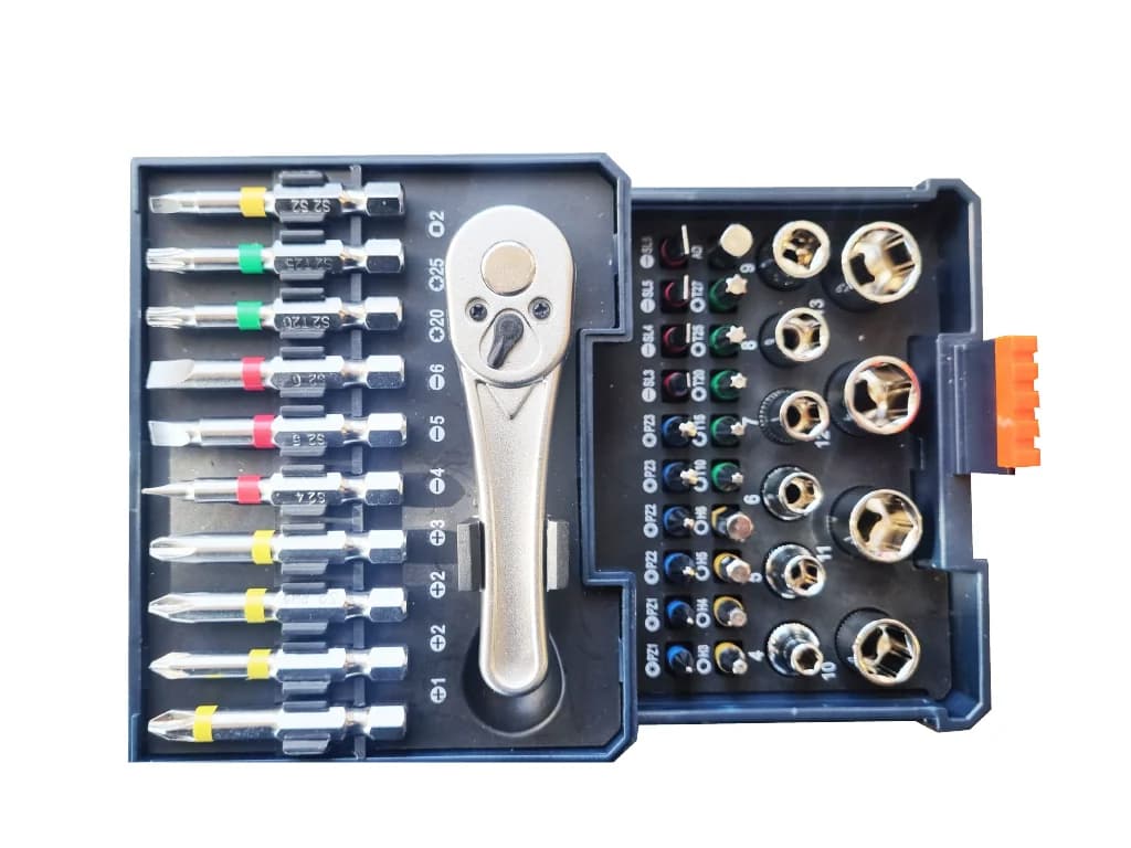 NT Tools S2 Bit and Socket Set 41 Pieces NCSETH041