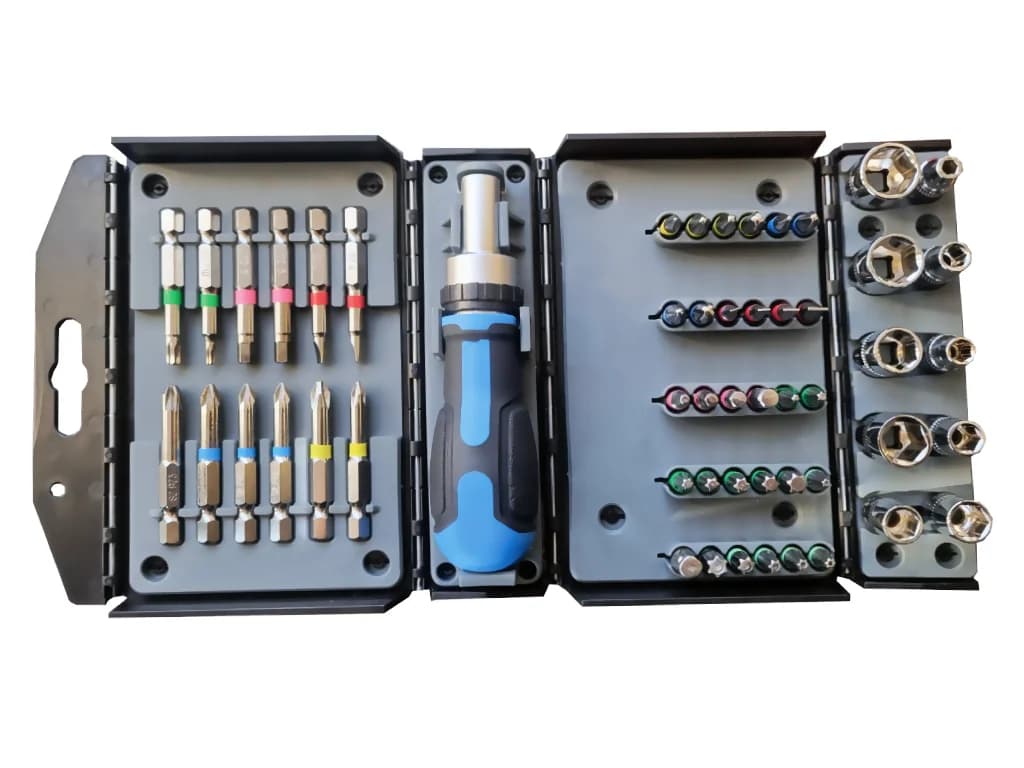 NT Tools S2 Bit and Socket Set 53 Pieces NCSETH053