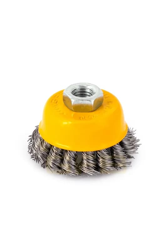 Paslanmaz Burgulu Çanak Fırça 100 mm