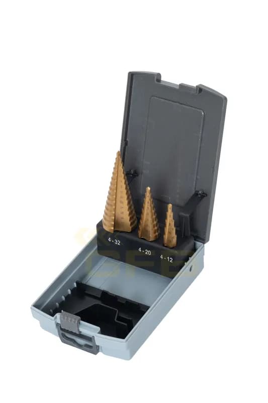 GFB Step Drill Bit Set 4-12 mm Titanium Coated