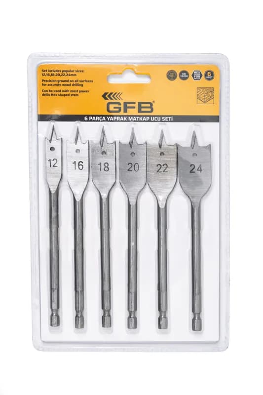 Yaprak Matkap Ucu Set-6 Parçalı