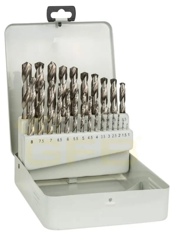 1 mm-10 mm 19 Parçalı-Beyaz-HSS Matkap Ucu Seti