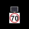 Hız Limiti 70 km Levhası