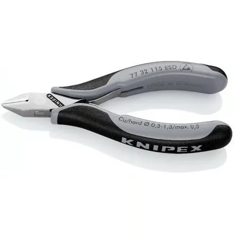 7732115ESD Knipex Electronics Diagonal Cutters ESD- Kutu Articulated