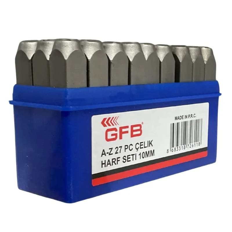 GFB Çelik Harf Takımı 10 mm KOD:6797