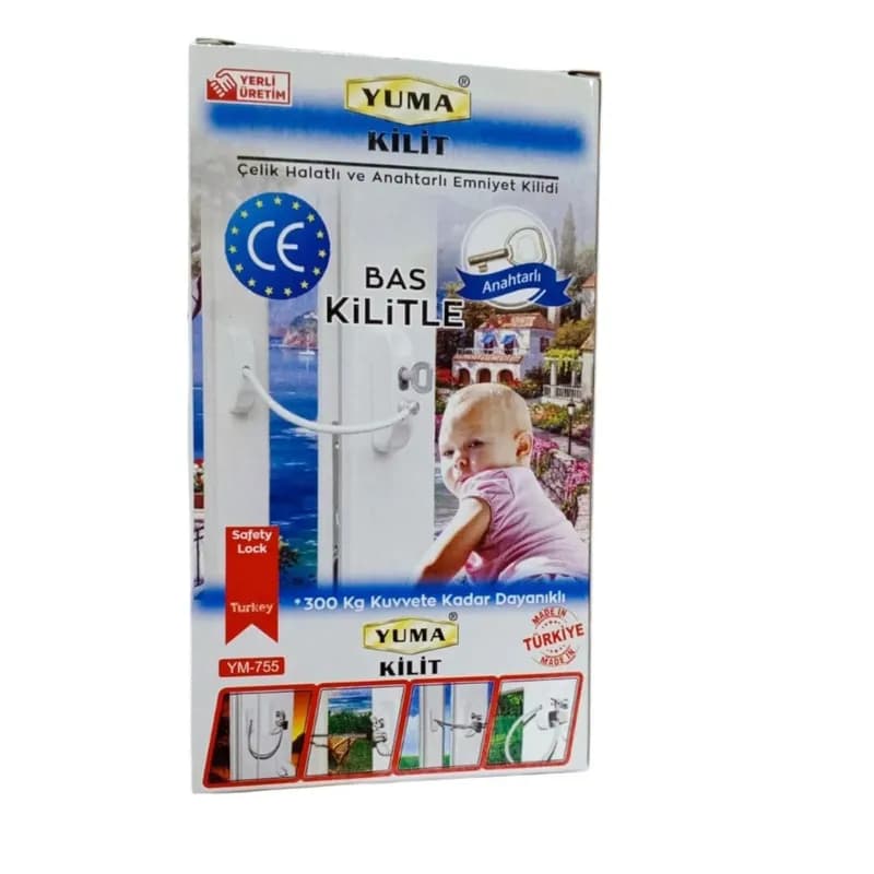 YUMA Çelik Halatlı Anahtarlı Mandal Kahve YM-755K