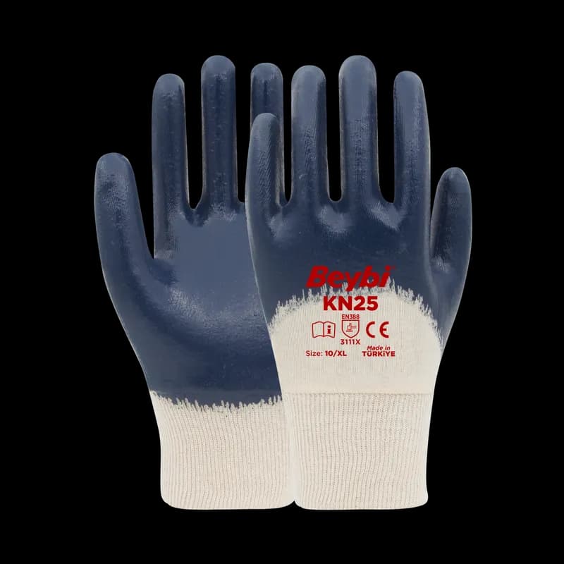BEYBİ KN25 Nitril Eldiven Lacivert NO:9