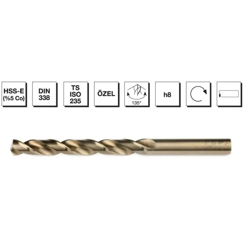 MTE HSS Matkap Ucu Altın SR DIN338 1 mm 5000100