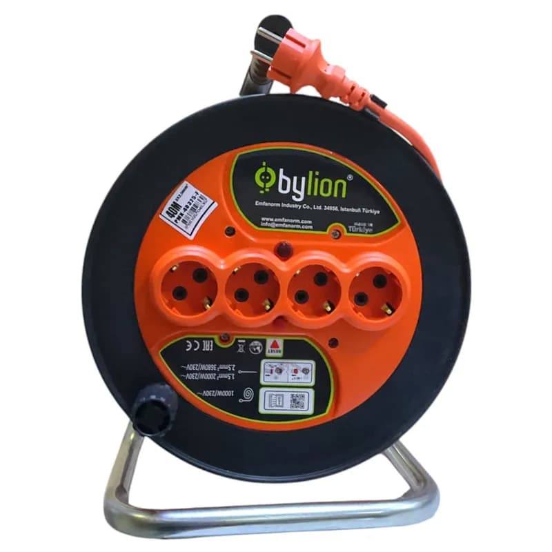 BYLiON Seyyar Makara Kablo 3X2.5MM 40 mt PMK40325F
