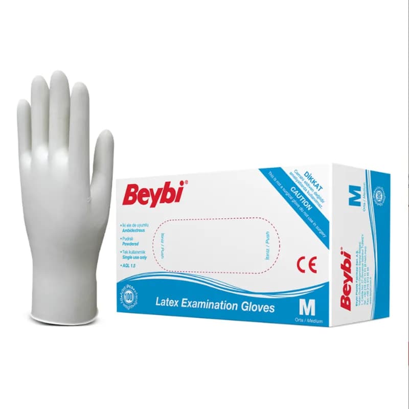 BEYBİ Pudralı Muayene Eldiveni M
