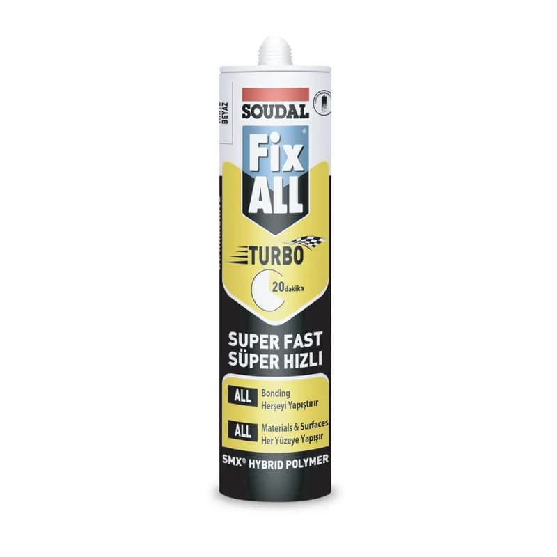 Soudal Turbo Fix All Adhesive Sealant 290 ml White