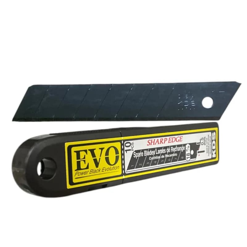 KDS Maket Bıçağı Yedeği 18 mm Siyah Kod:lb-10B Evo