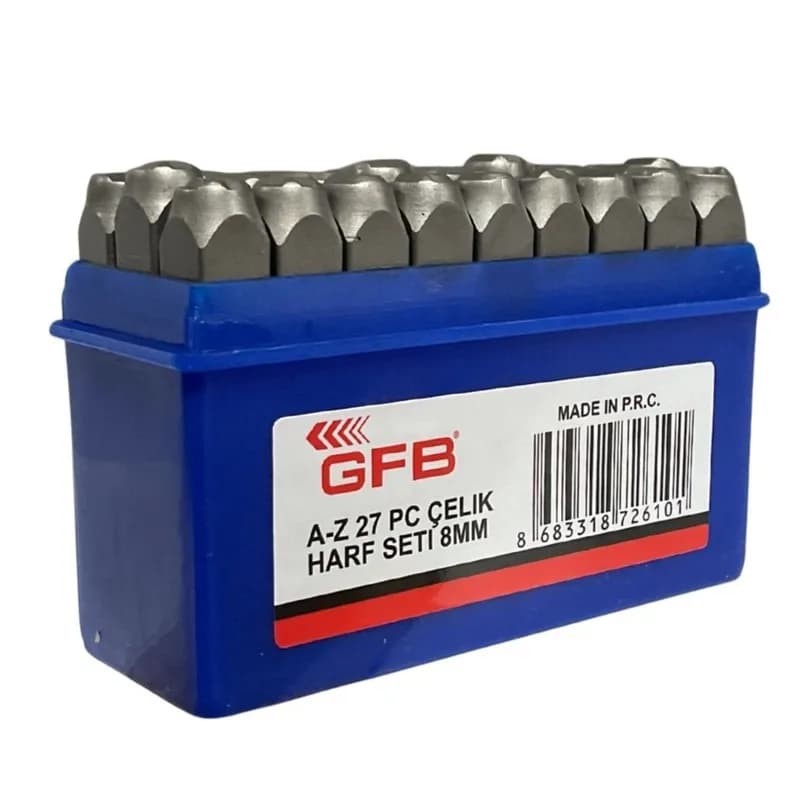 GFB Çelik Harf Takımı 8 mm KOD:6796