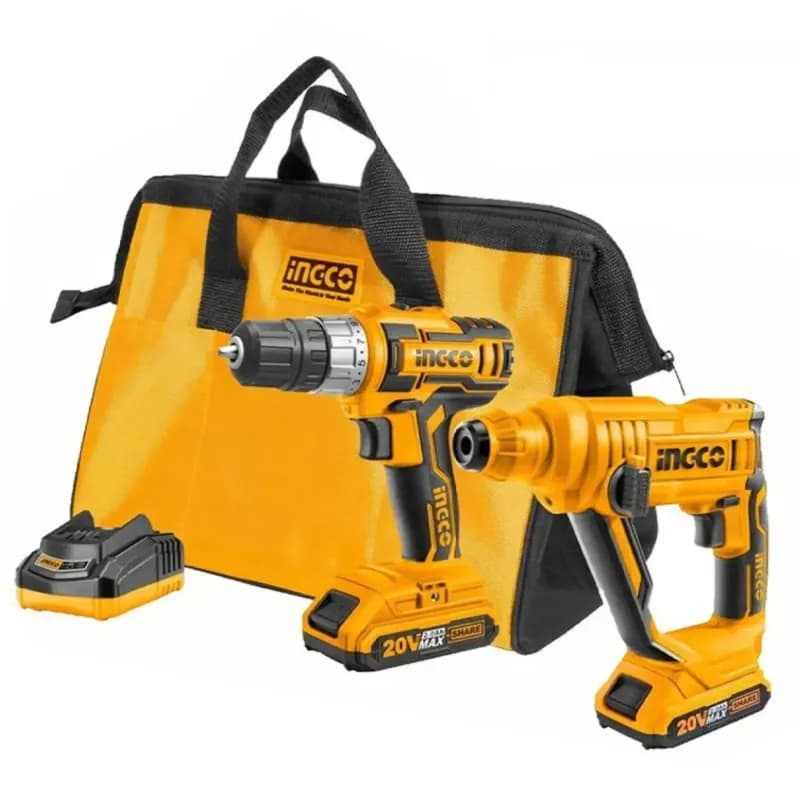 İNGCO Cklı 2008 Matkap-Kırıcı Delici Set 2Lİ 20 V