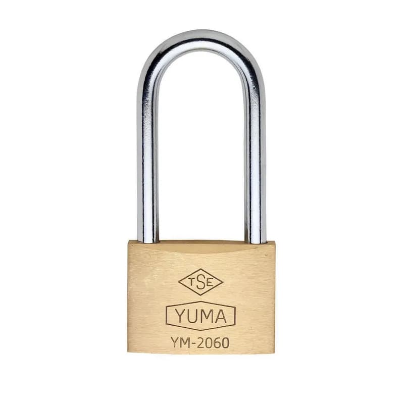 YUMA Pirinç Asma Kilit Uzun 60 mm YM-2060 l