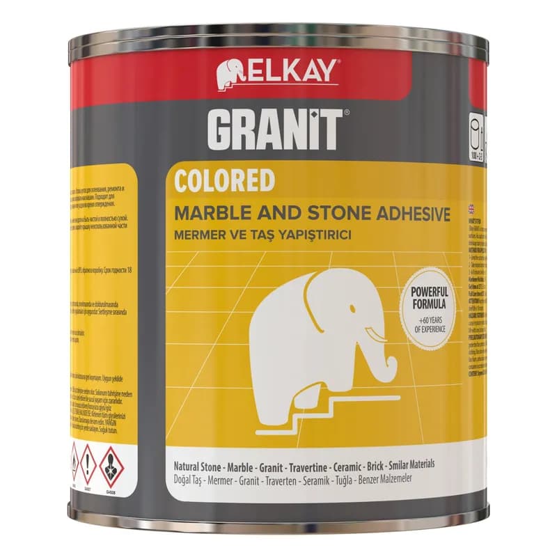 Elkay Granit Mermer Yapıştırıcı EB25 1200 gr Siyah