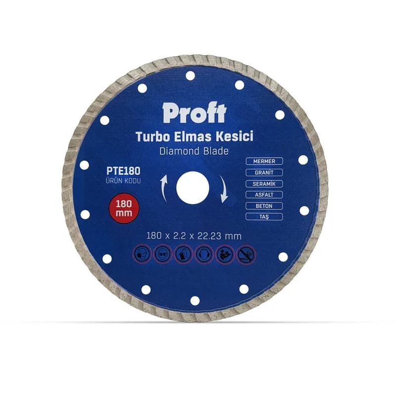Proft Turbo Elmas Kesici 180x2.2x22 (PTE180)