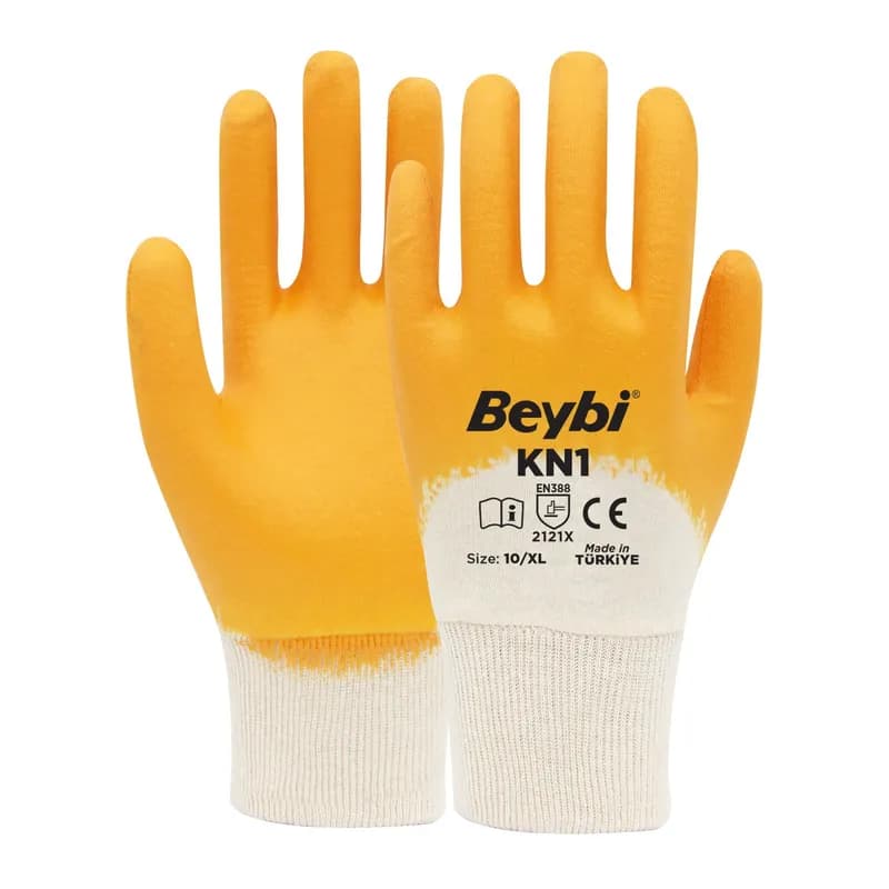 BEYBİ KN1 Nitril Eldiven Sarı No: 10