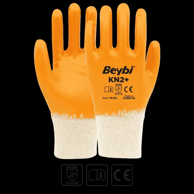 BEYBİ KN2+ (Plus) Nitril Eldiven Sarı No: 10