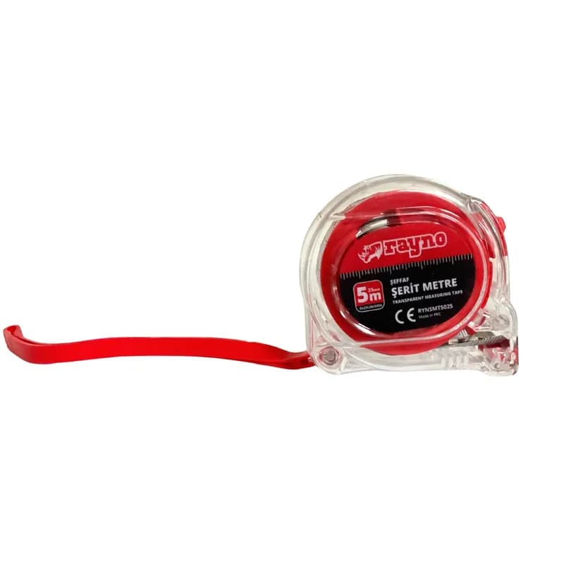 Rayno Şerit Metre Şeffaf (RYN11512) 5x25 mt
