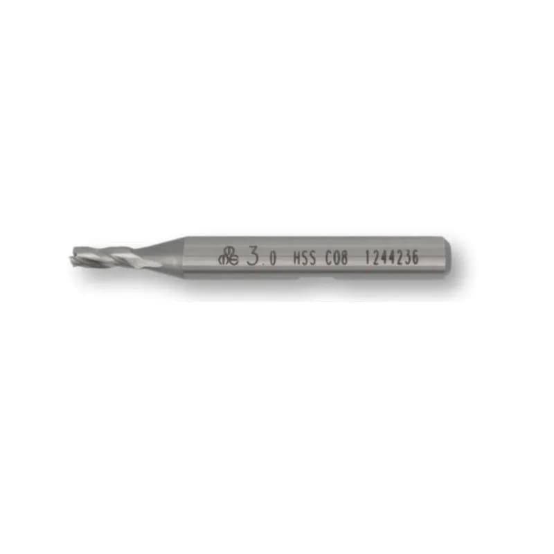 MTE HSSE Parmak Freze Kısa DIN844 3 mm 276180300