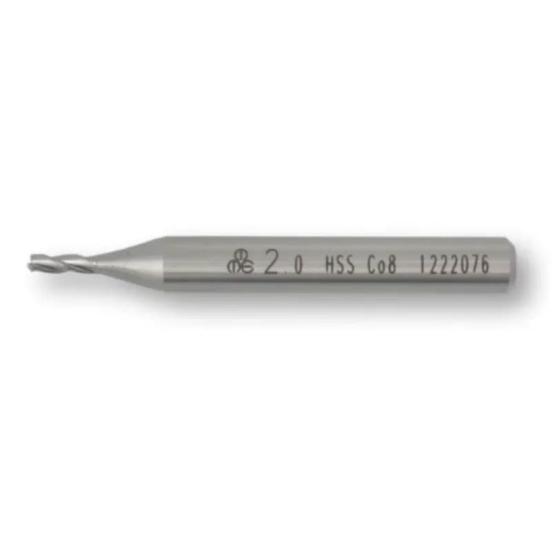 MTE HSSE Parmak Freze Kısa DIN844 2 mm 276180200