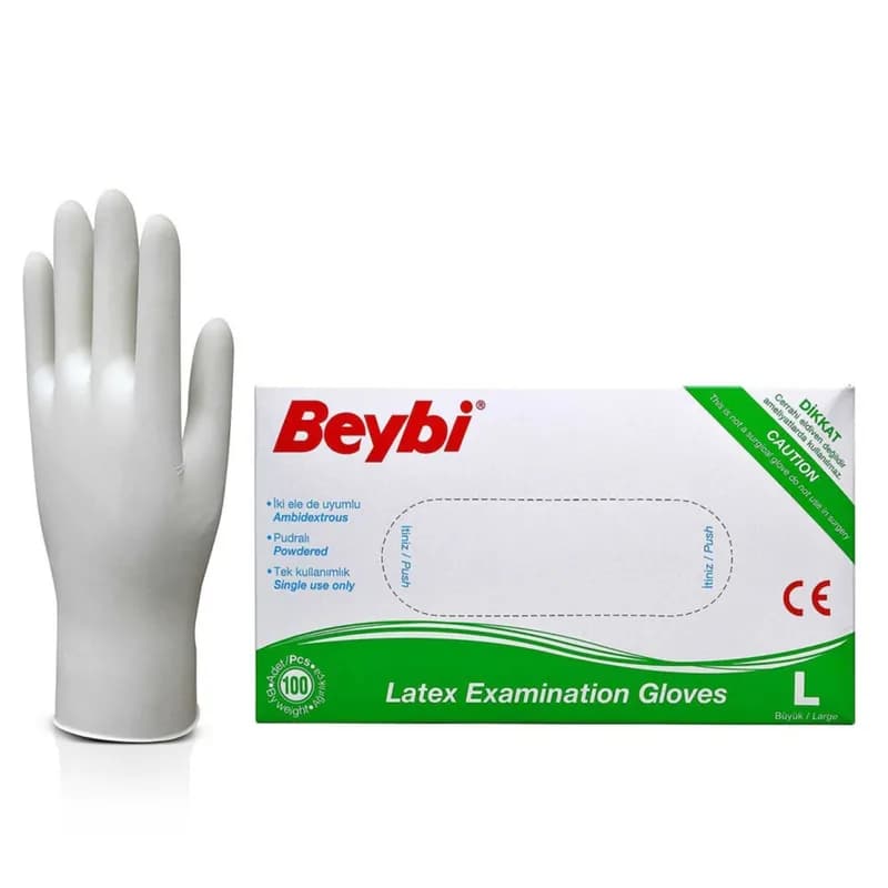 BEYBİ Pudralı Muayene Eldiveni L