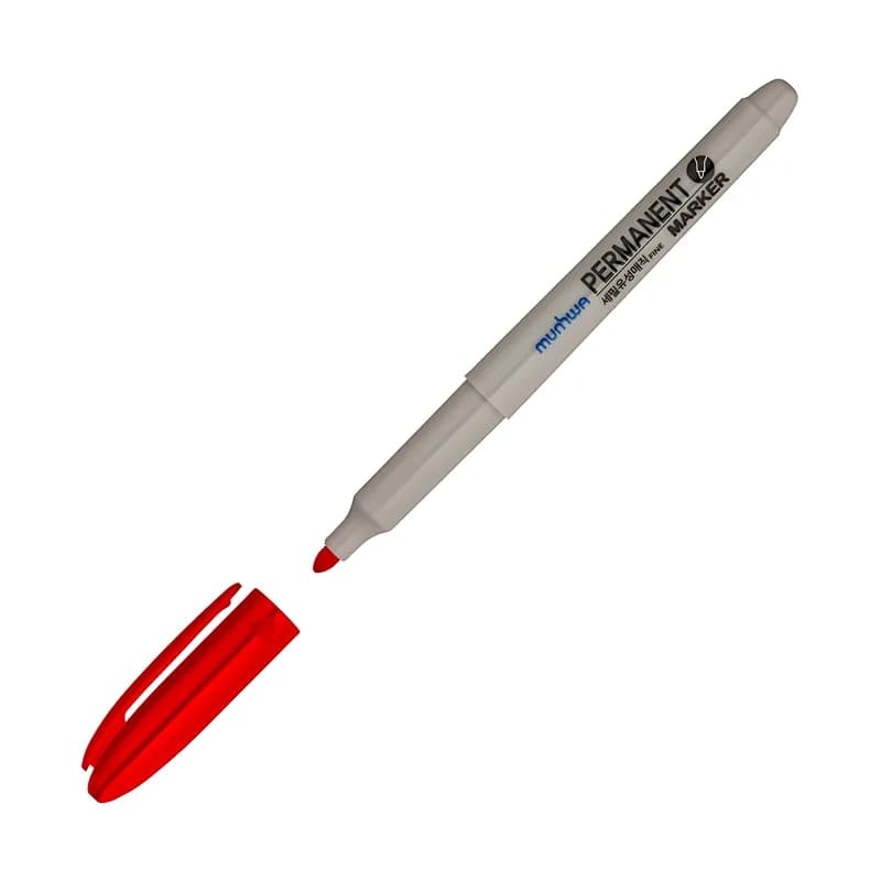 MUNHWA Permanent Marker Asetat Kalemi Fıne Kırmızı