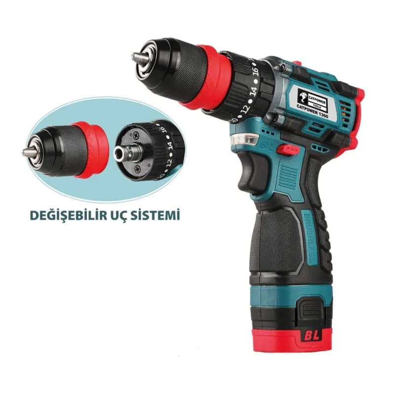 CATPOWER Akülü Vidalama Kömürsüz 16 V CAT1360