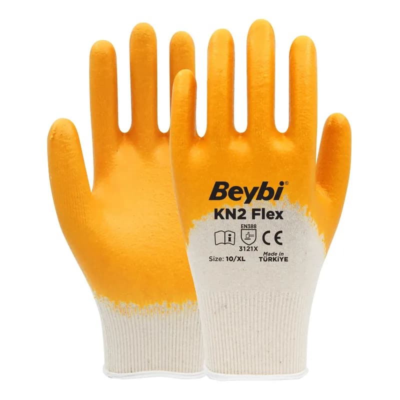 BEYBİ KN2 Flex Nitril Eldiven Sarı No: 9